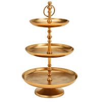 Stand 3-tier golden metal 41 cm