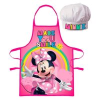 Dětská zástěra Minnie Made you smile + čepice