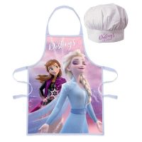 Children&#39;s apron Anna and Elsa II + cap