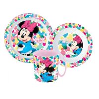 Minnie-Set - 2x Teller und Tasse, Kunststoff