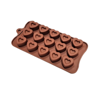 Silicone heart praline mold 15 pcs