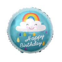 Balón modrý s oblakom Happy Birthday