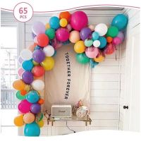 Girlande bunte Luftballons 65 Stk