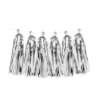 Silver tassel garland 33 cm