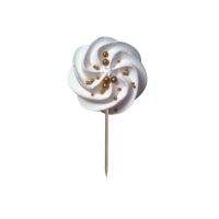 Embossing - white-gold meringue 2 pcs