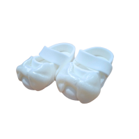 Topánočky biele s perleťovou mašľou