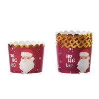 Red Santa Claus cupcakes 6 x 5.5 cm, 50 pcs