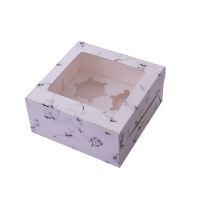 Marble box for 4 muffins