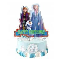 Zápich Happy Birthday Frozen Elza, Anna a Olaf