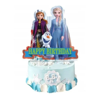 Happy Birthday Frozen Elsa, Anna and Olaf card