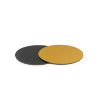 Pad doppelseitig gold-schwarz glatter Rand 28 cm