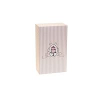 Krabička na zákusky ružové pásiky 21 x 12,5 x 7 cm