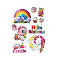 Wafer - Unicorn Happy Birthday A4