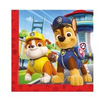 Paw Patrol Chase and Rubble napkins 20 pcs