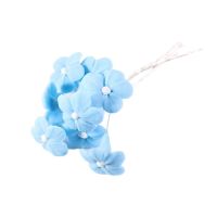 Kvety zväzok na drôtiku 9 ks modré