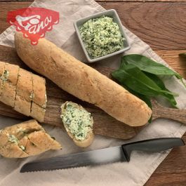 Crispy whole grain gluten-free baguettes from Bread white and dark