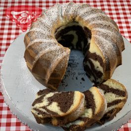 Bezlepková mramorová hrníčková bábovka