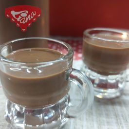 Homemade chocolate liqueur
