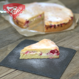 Gluten-free fruit and cheese sponge cake