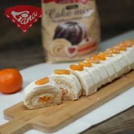 Bezlepková mandarinková roláda s mascarpone