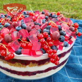 Bezlepkový ovocný trifle