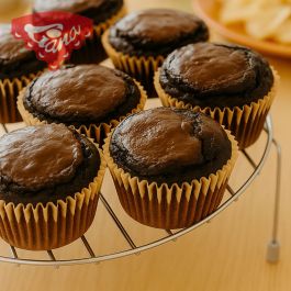 Bezlepkové brownies muffiny