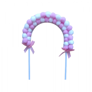 Zápich - balónový oblúk ružový S