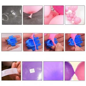 Girlanda balóny ružovo-bordové mix 100 ks