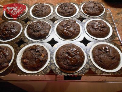 Gluten-free chocolate-banana muffins