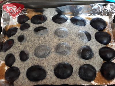 Gluten-free upside-down plum cake