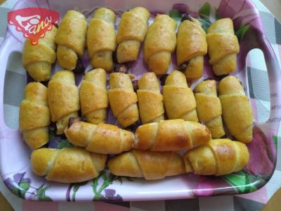 Gluten-free and dairy-free sourdough rolls filled with chocolate and marzipan
