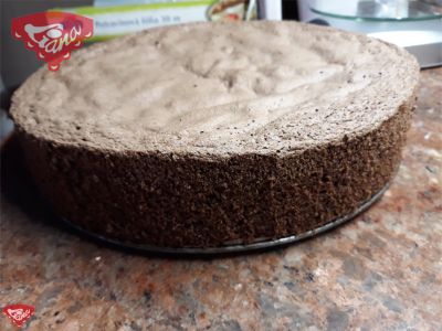 Cake with mascarpone - chocolate filling