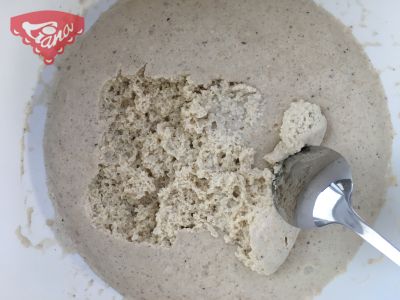 Gluten-free sourdough dark bread from the mold