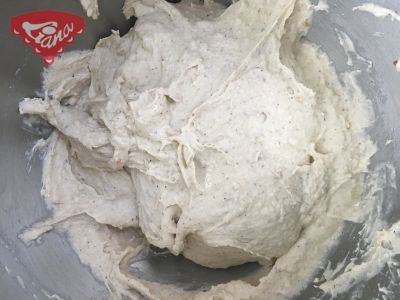 Gluten-free sourdough dark bread from the mold
