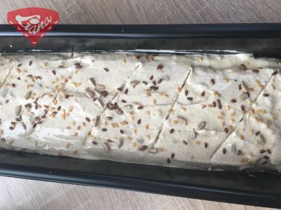 Gluten-free sourdough dark bread from the mold