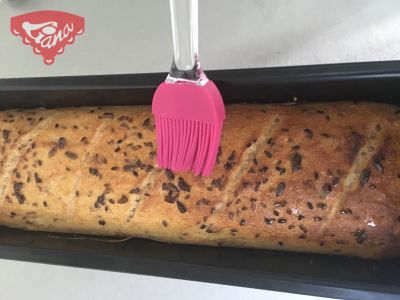 Gluten-free sourdough dark bread from the mold