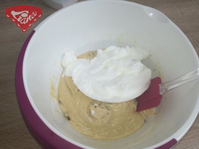 Gluten-free two-color Christmas cake in a form