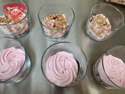Jahodová pěna s müsli