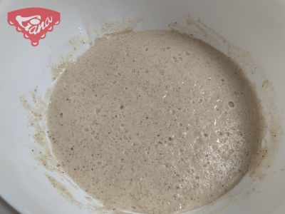 Gluten-free sourdough bread in a mold