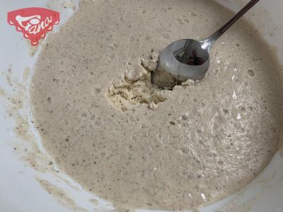 Gluten-free sourdough bread in a mold