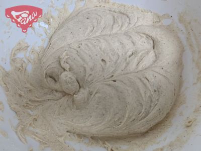 Gluten-free sourdough bread in a mold