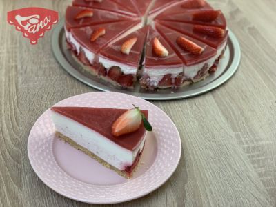 Jahodovo-smotanový cheesecake