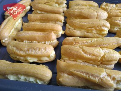 Bezlepkové a bezmliečne éclairs s vanilkovým krémom