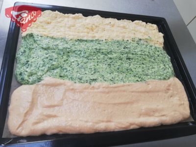 Bezlepková barevná slaná roláda