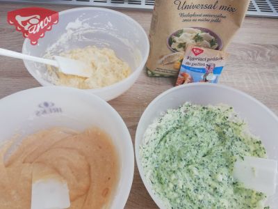 Glutenfreies buntes Salzbrötchen