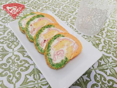 Bezlepková barevná slaná roláda