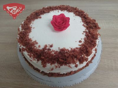 Bezlepková red velvet torta