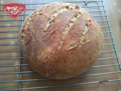 Gluten-free sourdough bread with kefir and honey