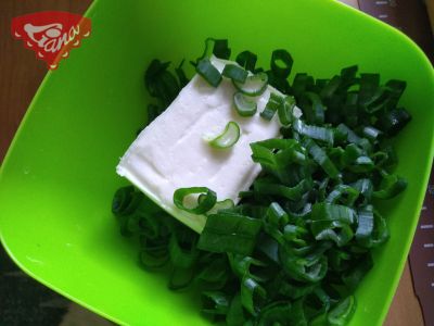 Gluten-free sourdough bread with cheese and spring onion