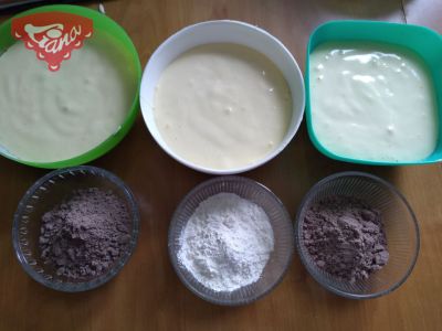 Gluténmentes EXKLUZÍV háromszínű pudingtorta